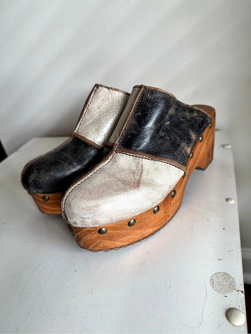 Bed|Stu Mista Color Block Wooden Clogs